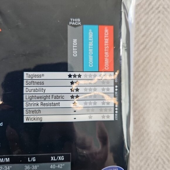 HANES Boxer Briefs Men's M 32-34 Assorted Tagless Comfort Flex 4 Pack J742B4 - Picture 11 of 13